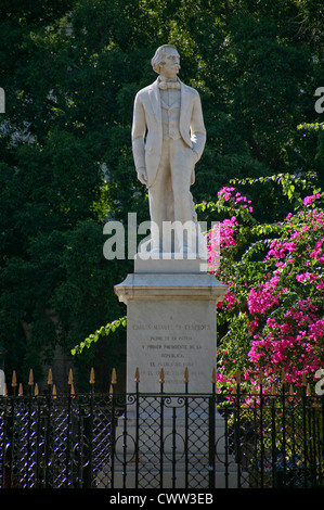 Monumento (Denkmal), Carlos Manuel de Céspedes der erste kubanische Präsident nach der Unabhängigkeit, Plaza de Armas, Vedado, Havanna, Stockfoto