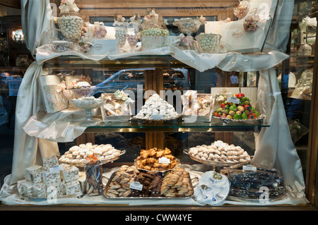 Pasticerria Gebäck Kuchen shop Fenster-Florenz-Toskana-Italien Stockfoto