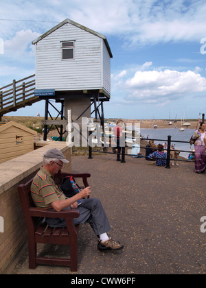 Brunnen der Gezeiten Recorder Station, Wells-Next-The-Sea, Norfolk, Großbritannien Stockfoto