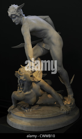 Perseus Medusa erschlagen. 1903 (1876) von Laurent-Honore Marqueste (1848-1920). Ny Carlsberg Glytotek. Kopenhagen. Dänemark. Stockfoto