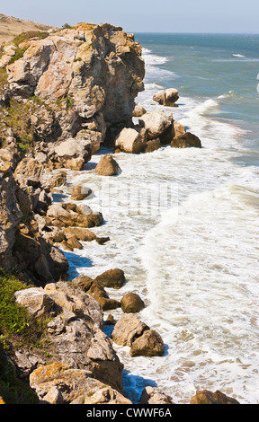 stürmisches Wetter auf dem Asowschen Meer Sommer Stockfoto