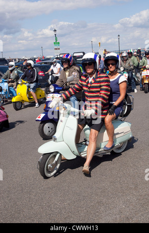 Internationale Scooter Rally Isle Of Wight England UK Stockfoto