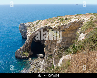Die Blaue Grotte nahe dem Dorf von Zurrieq, Insel Malta, Mittelmeer Stockfoto