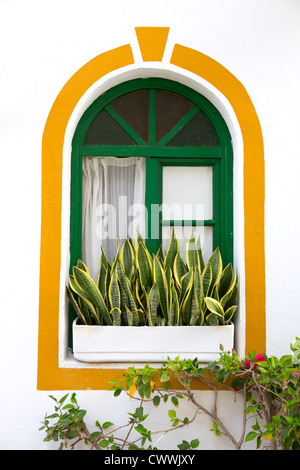 Gran Canaria Puerto de Mogan weiße Häuser Colonial in Kanarische Inseln Stockfoto