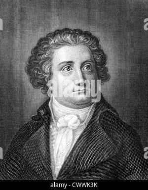 August Wilhelm Iffland (1759-1814) auf Kupferstich aus dem Jahr 1859. Deutscher Schauspieler und Dramatiker. Stockfoto