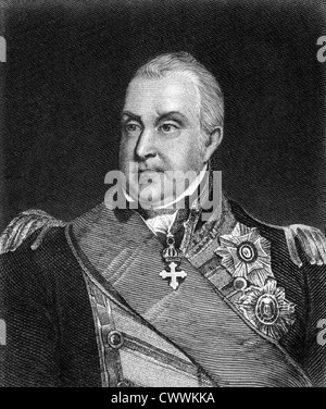 Edward Pellew, 1. Viscount Exmouth (1757-1833) auf Kupferstich aus dem Jahr 1859.  Britischer Marineoffizier. Stockfoto