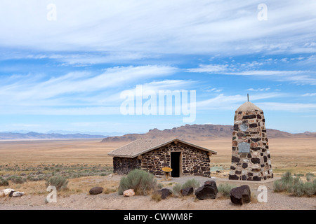 Simpson Federn Pony Express Station in Utahs Great Salt Lake Desert. Die Website diente auch als ein Civilian Conservation Corp-Camp in den 1930er Jahren. Stockfoto