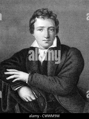 Heinrich Heine (1797-1856) auf Kupferstich aus dem Jahr 1859. Deutscher Dichter. Stockfoto