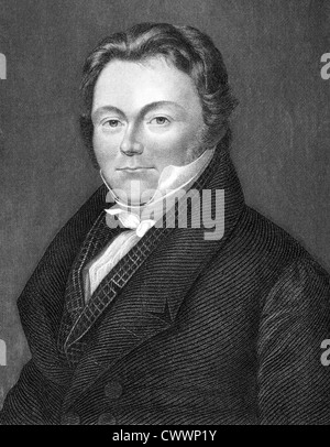 Jons Jacob Berzelius (1779-1848) auf Kupferstich aus dem Jahr 1859. Schwedischer Chemiker. Stockfoto