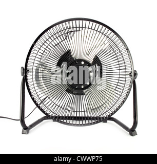 Die schwarzen Mini-Ventilator, einige heiße Wetter zu reduzieren Stockfoto