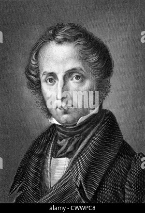 Justus von Liebig (1803-1873) auf Kupferstich aus dem Jahr 1859.  Deutscher Chemiker. Stockfoto