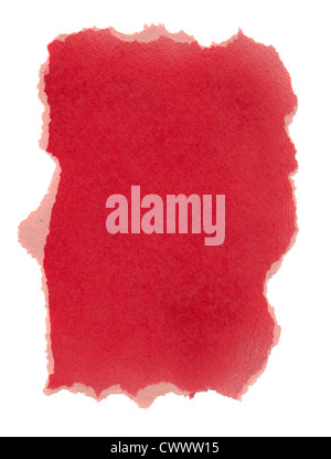 isoliert auf weißem Hintergrund für alte bemalte rotes Papier Stockfoto