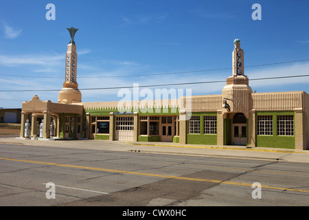 Die restaurierten U-Drop Inn auf der Route 66 in Shamrock, Texas Stockfoto