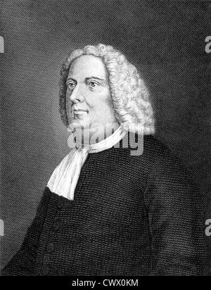 William Penn (1644-1718) auf Kupferstich aus dem Jahr 1859.  Englisch Immobilien-Unternehmer und Philosoph. Stockfoto