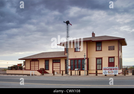 1902 Southern Pacific Railroad Depot, jetzt Columbus Historical Society Museum in Columbus, New Mexico, USA Stockfoto