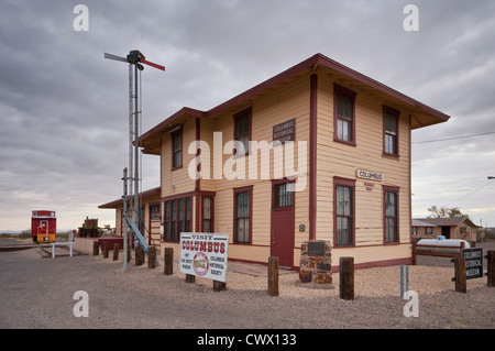 1902 Southern Pacific Railroad Depot, jetzt Columbus Historical Society Museum in Columbus, New Mexico, USA Stockfoto