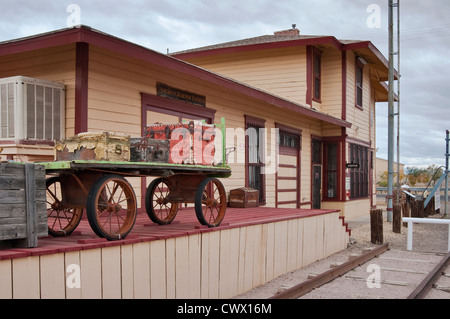 1902 Southern Pacific Railroad Depot, jetzt Columbus Historical Society Museum in Columbus, New Mexico, USA Stockfoto