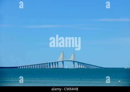 Bob Graham Sunshine Skyway Bridge, Fort de Soto Park, St. Petersburg, Florida, USA Stockfoto