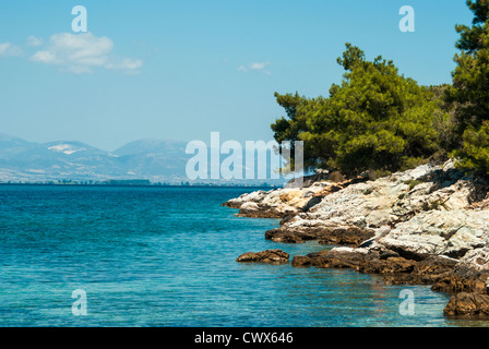 Schöner Strand in Zakynthos Island, Griechenland Stockfoto