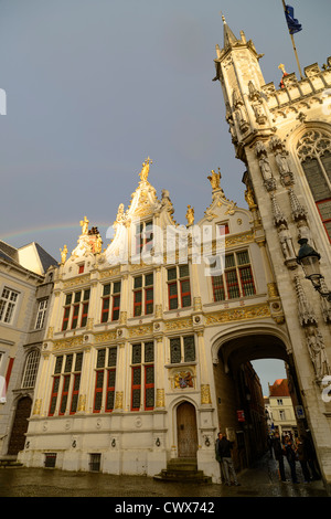 Altes Gericht Registry, Burgplatz, Brügge, Belgien Stockfoto