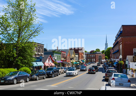 Main Street in Camden, Knox County, Maine, USA Stockfoto