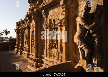 Elk201-2792 Indien, Karnataka, Pattadakal, Virupaksha Tempel Stockfoto