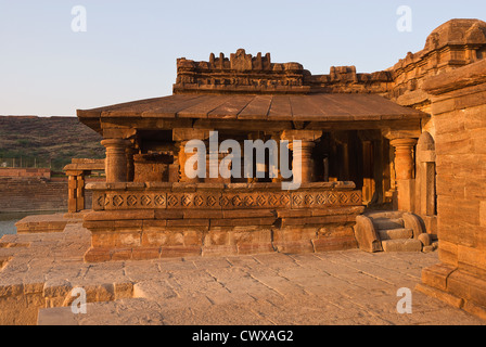 Elk201-2893 Indien, Karnataka, Badami, Bhutanatha Tempel Stockfoto