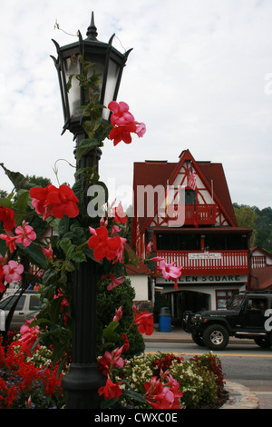 Helen Georgia GA Stadtbild deutsche Deutschland Stadt europäischen Stadtbild Altbauten Landschaft Foto Kunst Stockfoto