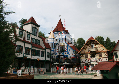 Helen Georgia GA Stadtbild deutsche Deutschland Stadt europäischen Stadtbild Altbauten Landschaft Foto Kunst Stockfoto