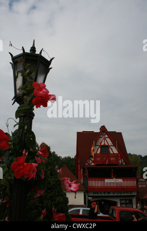 Helen Georgia GA Stadtbild deutsche Deutschland Stadt europäischen Stadtbild Altbauten Landschaft Foto Kunst Stockfoto