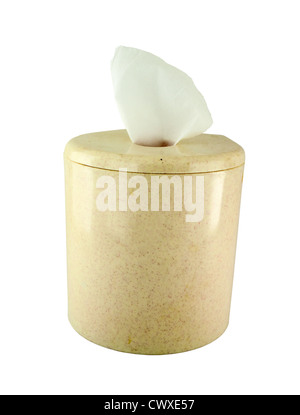 Tissue Box auf weißem Hintergrund Stockfoto