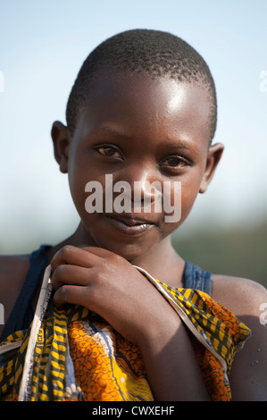 Mädchen Porträt, Rubavu, Ruanda Stockfoto