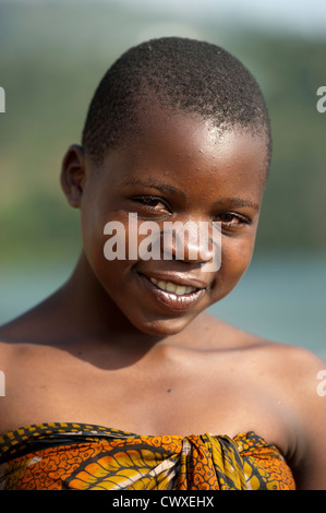 Mädchen Porträt, Rubavu, Ruanda Stockfoto