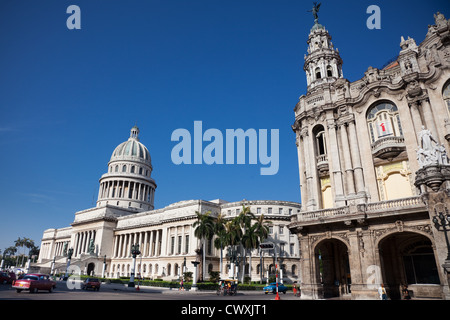 Die atemberaubende El Capitolio in Havanna Gebäude ist eine beeindruckende Sehenswürdigkeit. Stockfoto