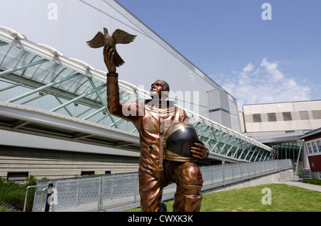 Statue von Lt Col Michael P Anderson, ein Astronaut verloren auf dem Space Shuttle Columbia, an das Museum of Flight in Seattle, USA Stockfoto