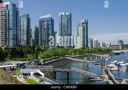 Vancouver Waterfront und Hafen Wasser Flughafen, Vancouver, Kanada. Stockfoto