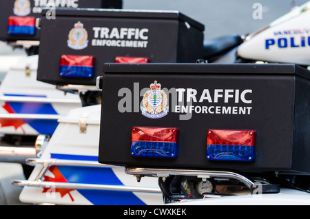 Vancouver Polizei-Motorräder, Kanada. Stockfoto