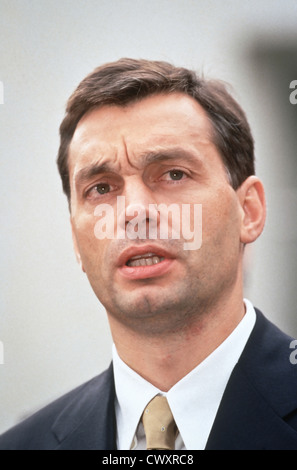 Ungarns Premier Viktor Orban im Weißen Haus 10. Juli 1998 in Washington, DC. Stockfoto