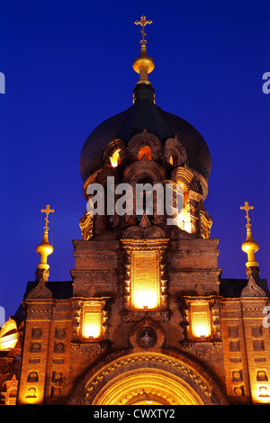 Russisch orthodoxe Kirche Sankt Sofia Harbin China größte russisch-orthodoxe Kirche in China. Stockfoto