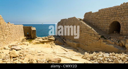 Teil der alten Malta Dockyard jetzt menschenleer, St. Rocco Road, Kalkara, Insel Malta, mediterran Stockfoto