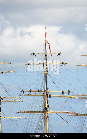 "Sagres" in der tall Ships races Dublin Irland 2012. Schulschiff der portugiesischen Marine seit 1961 Stockfoto