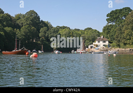 Hafen Navas Helford River Cornwall England UK GB Stockfoto