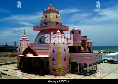 Heiteren Blick auf Küste Gandhi Memorial Mandapam in Kanyakumari (Cape Comorin) Tamil Nadu, Indien Stockfoto