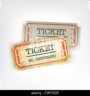 Zwei tickets Stockfoto
