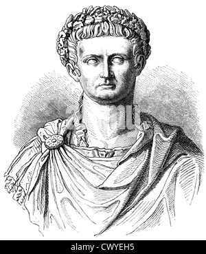 Tiberius Julius Caesar Augustus oder Tiberius Claudius Nero, 42 v. Chr. - 37 n. Chr., zweiter Kaiser des römischen Reiches Stockfoto