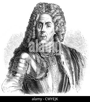 Prinz Eugene des Savoy, Principe Eugenio di Savoia-Carignano, 1663-1736, Kommandant des österreichischen Hauses Diplomat, Stockfoto