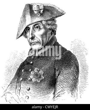 Friedrich II. von Preußen oder Friedrich der große oder der alte Fritz, 1712-1786, Friedrich II. von Preußen die großen alten Fritz 1712 1786 Ki Stockfoto