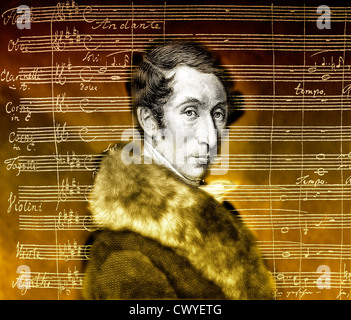 Carl Maria Friedrich Ernst von Weber, 1786-1826, deutscher Komponist, Dirigent und pianist Stockfoto