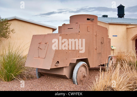 1915 Jeffery Quad Armored Truck, General Pershing "Strafexpedition" im Pancho Villa State Park in Columbus, New Mexico Ausstellung Stockfoto