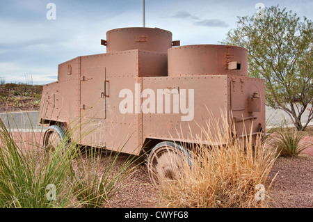 1915 Jeffery Quad Armored Truck, General Pershing "Strafexpedition" im Pancho Villa State Park in Columbus, New Mexico Ausstellung Stockfoto